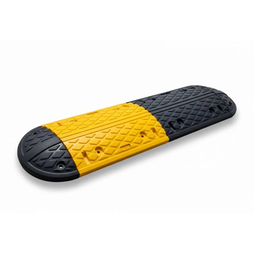 Rubber Speed Breaker Hump for Road Safety | Heavy Duty Speed Bump with Reflective Markings | Durable Rubber Speed Hump for Parking, Schools, Hospitals, Factories & Residential Areas-picture-12