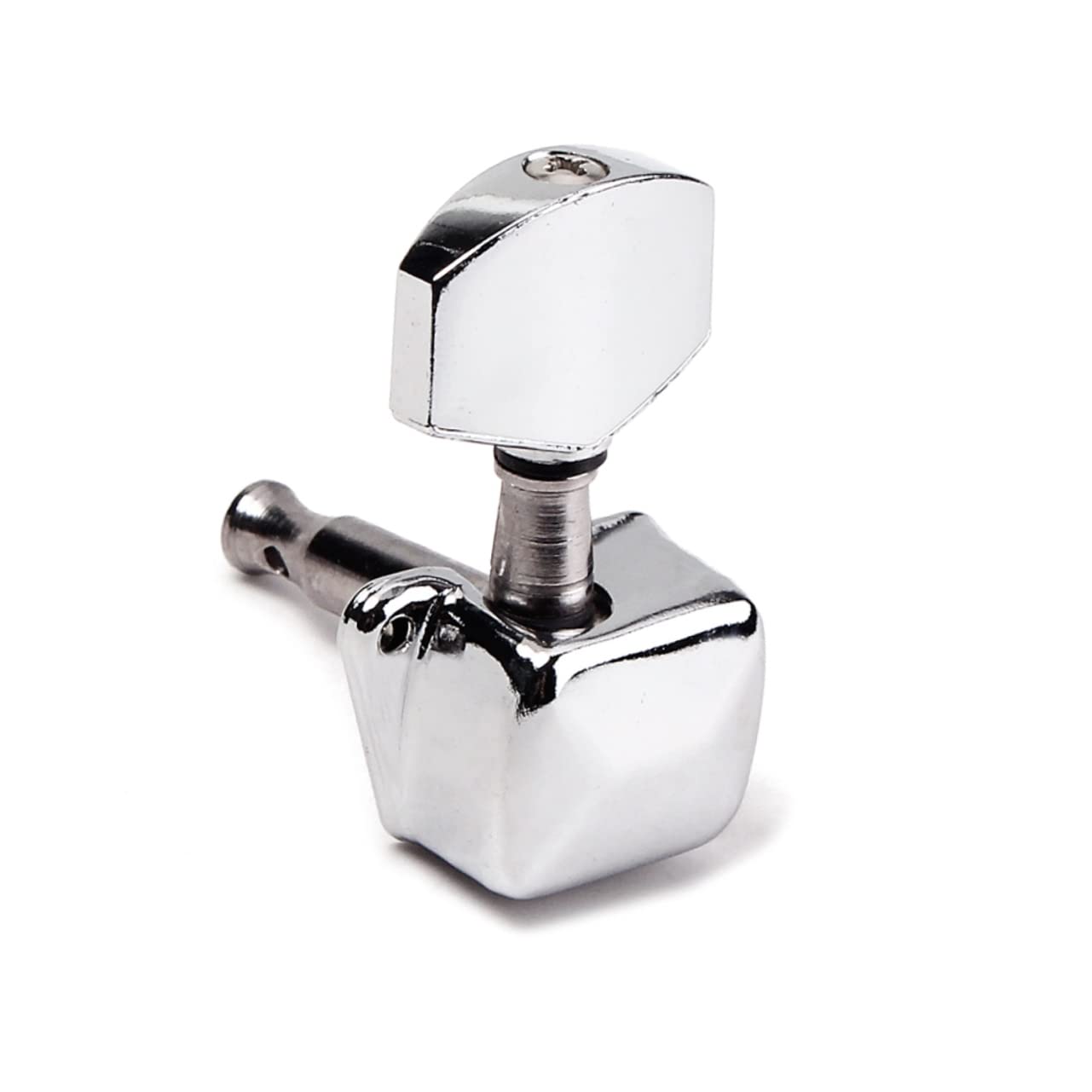 CATIEBYE 6Pcs Semiclosed Guitar Tuning Pegs Machine Heads for Electric Acoustic Guitars Lr Silver Durable Body Includes Ferrules Screws for Easy Installation