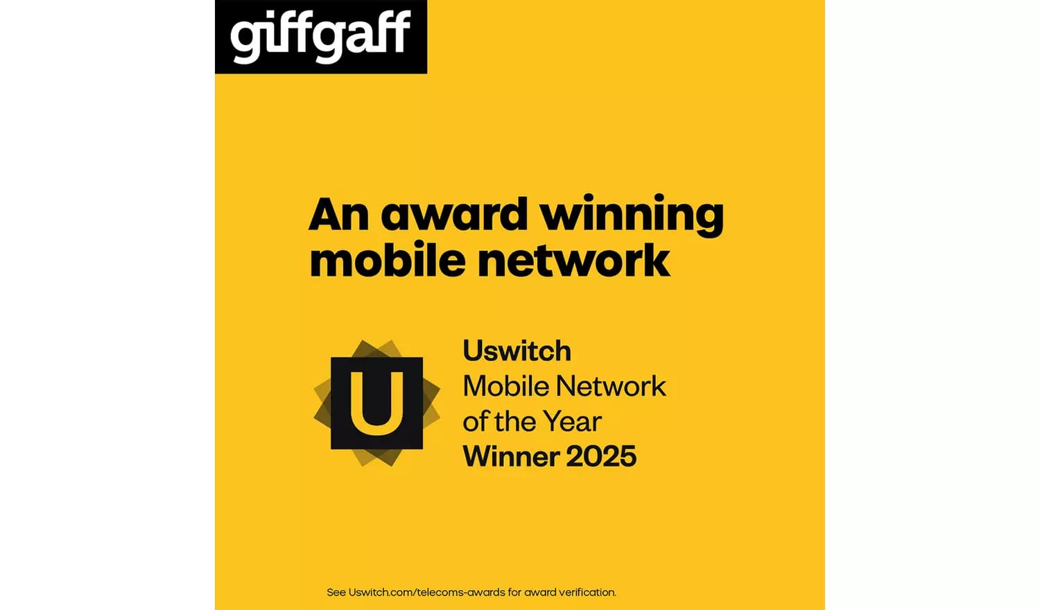 GiffGaff Sim - 8GB Data - Unlimited Miniutes and Texts for £15.00 Deal
