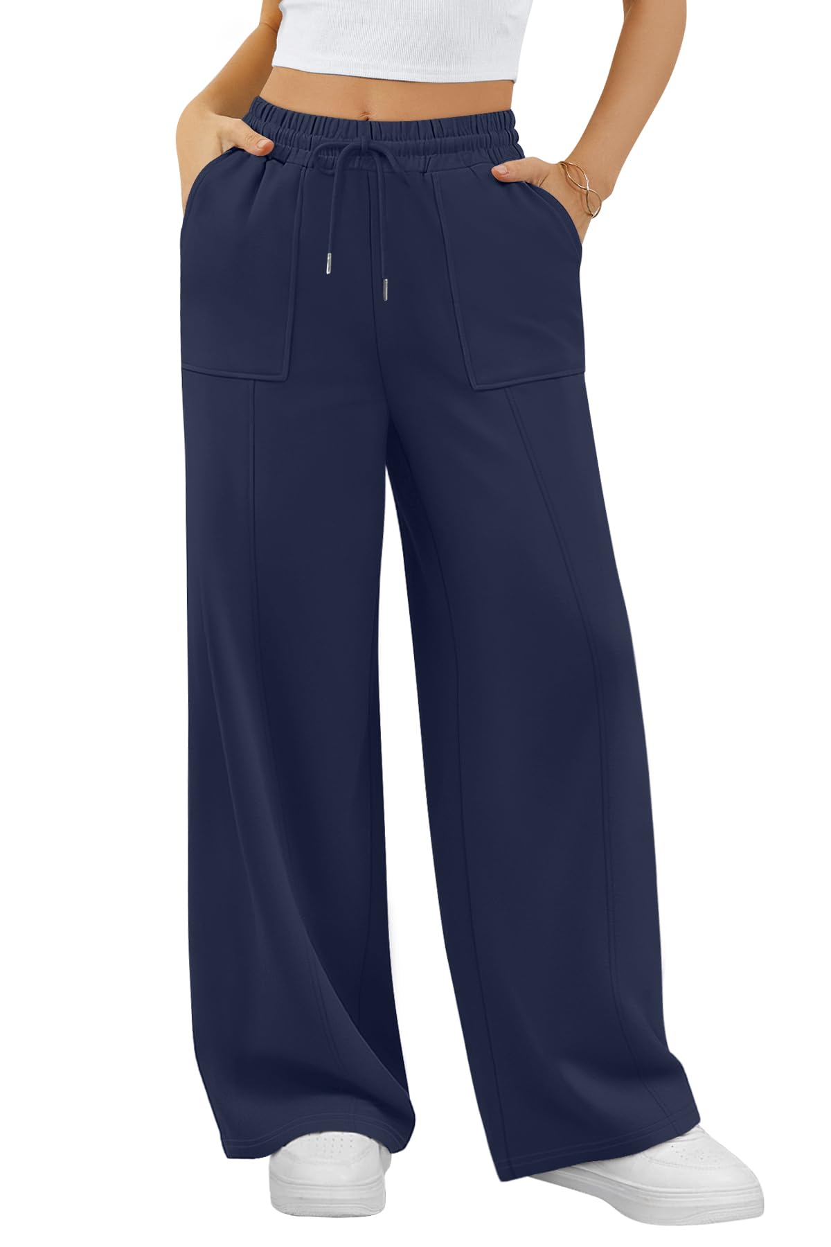 Wide Leg Sweatpants Women Cotton Lounge Travel Pants