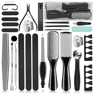 36 in 1 Pedicure Kit, Professional Pedicure Tools Foot Rasp Foot Dead Skin Remover for Home & Salon Care