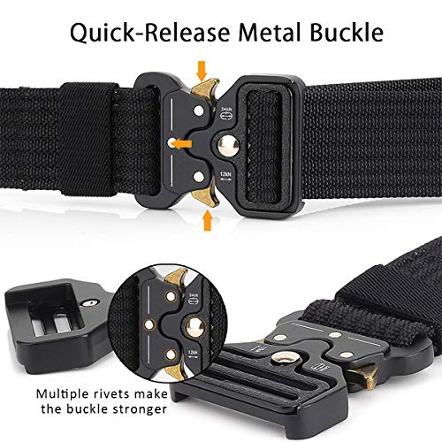 Lumisyne Men Tactical Belt 1.5 Inch Heavy Duty Belt Nylon Work Belt Quick-Release Metal Buckle For Molle Sport #TOP1