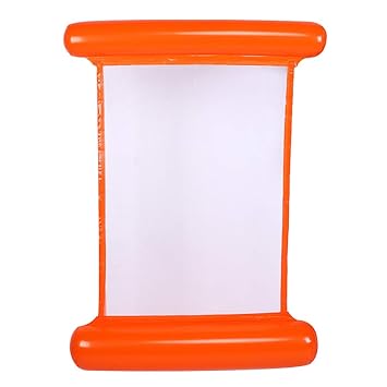 Floating Hammock Chair, Portable Floating Inflatable Water Bed Foldable Hammock Swimming Pool Floating Chair(Orange, 12)