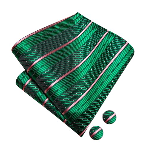 Image of Hi-Tie Bow Ties for Men Pre-Tied Pocket Square with Cufflinks Mens Bowtie Sets for Wedding Formal Party