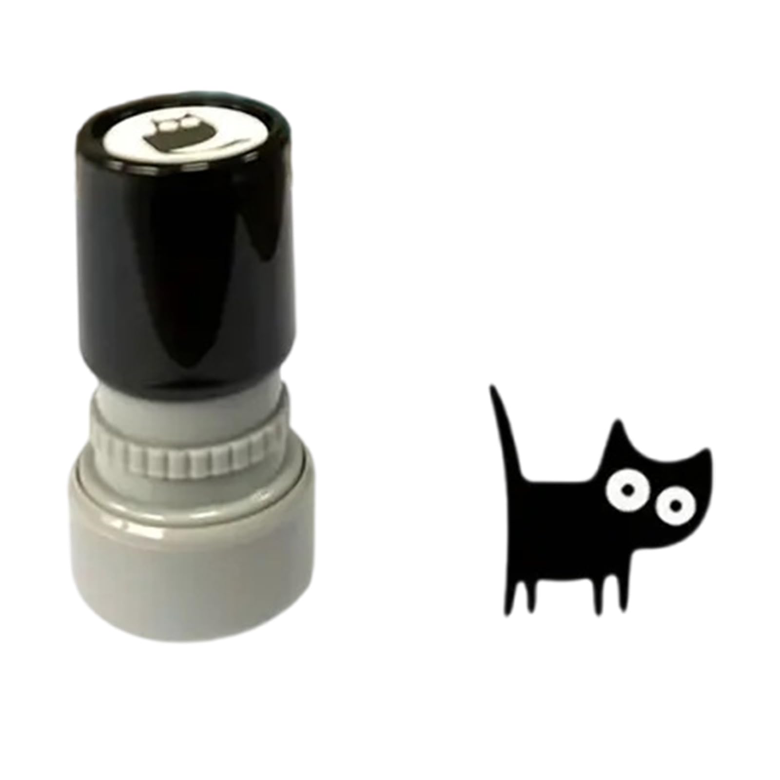Kitten Animal Themed Stamp Scrapbooking Decorative Motivational for Scrapbooking Journal Planner Notebook Craft with Tail Handle