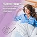 HOSPITOLOGY PRODUCTS White Comforter Full Hypoallergenic Duvet Insert Microfiber All Season Goose Down Alternative Quilted - Corner Loops - Box Stitched - Washable - 82