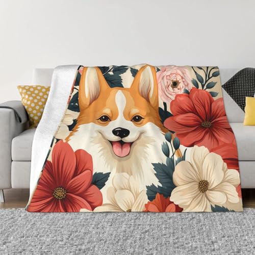 Couverture en microfibre fleurie OUSIKA cadeau douceur idéal