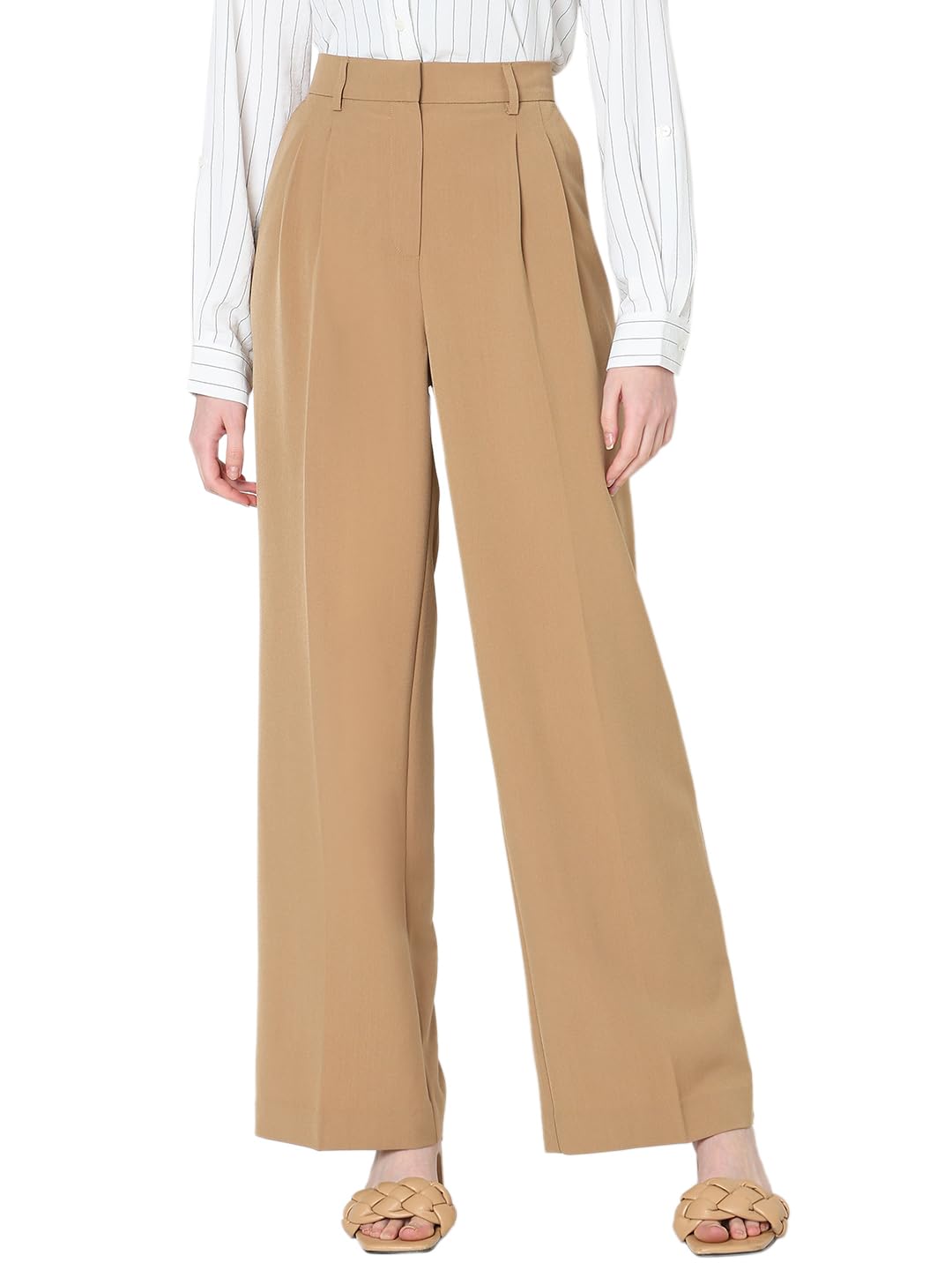 vero moda Women Straight Fit Pleated Trouser-picture-27