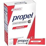 Propel Water Beverage Powder Mix with Electrolytes and Vitamins, Watermelon, .08 Ounce Packets, 10 Count