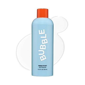 Bubble Skincare Fresh Start Gel Cleanser - Gentle Exfoliating Face Wash for Oily Skin - Gel Cleanser with Aloe Vera Juice + Caffeine to Protect and Soothe Complexion - Summer Skincare Essential(125ml)