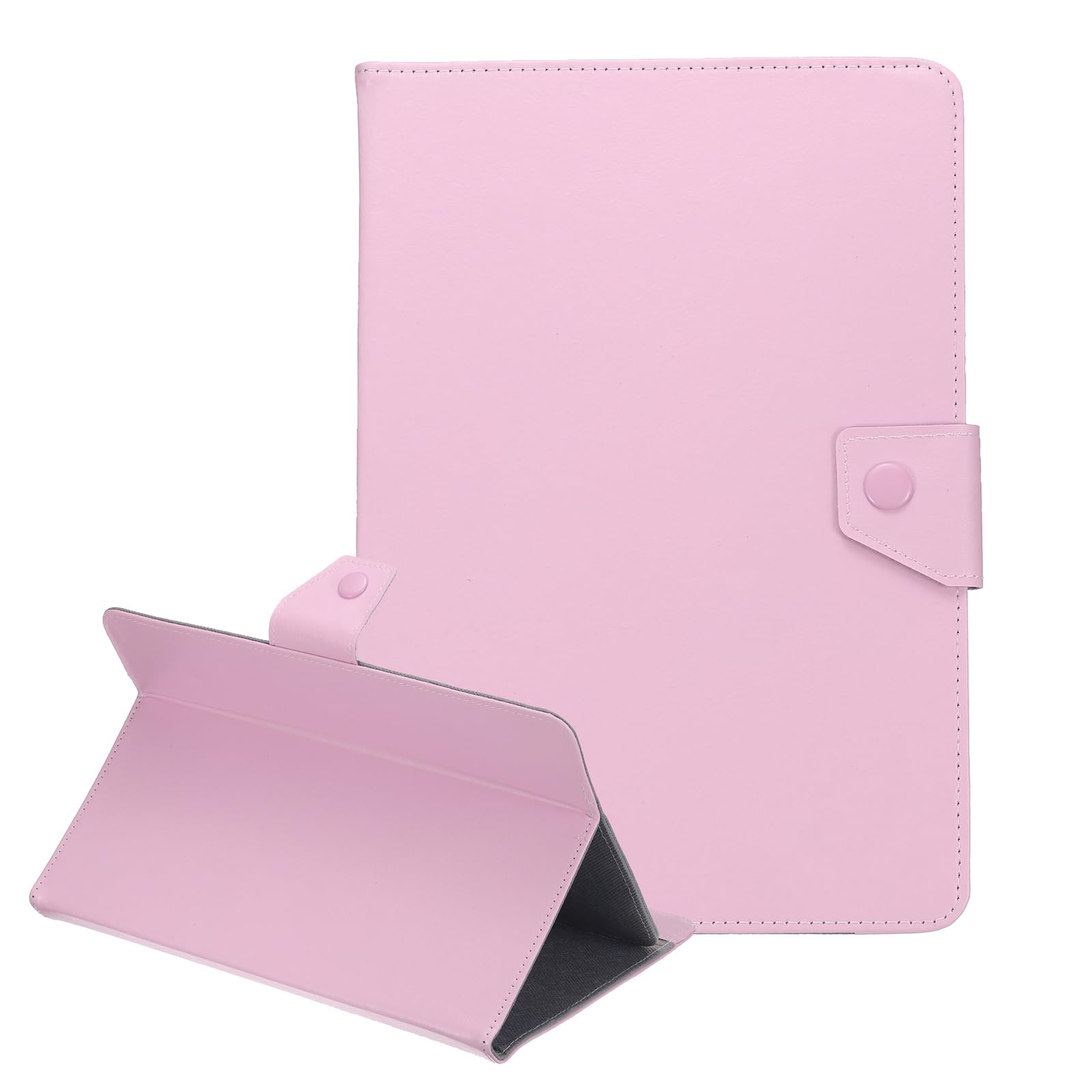 MECCANIXITY Universal 10.1 Inch Tablet Case, Protective Folio PU Leather Shell Case for 10.1-10.5 Inch Touchscreen Tablet, Pink