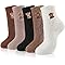 5PC Fuzzy Socks Thick Fluffy Plush Cabin Home Socks for Womens 2025 Cute Winter Soft Sleeping Microfiber Stuff Sock
