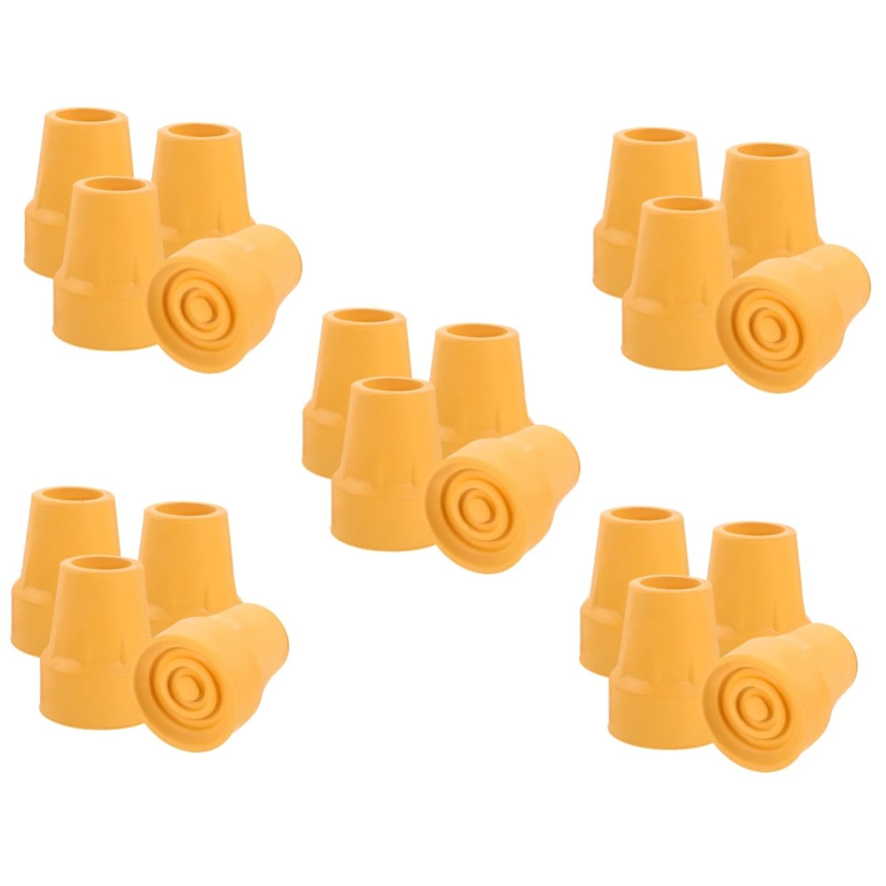 5 Sätze Anti-rutschkopf Und Sohle Deckblock Gehstock Wanderstock Zubehör Fuß Spazierstock Ersatz Für Die Stockspitze Teile Für Wanderstöcke Gummi Yellow 4 Stück * 5