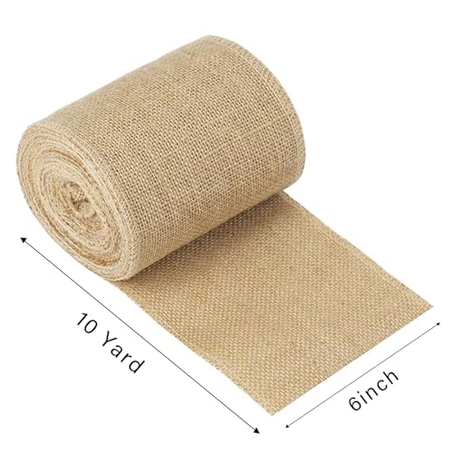 Laribbons GBR-6IN 6 Inch Burlap Wide Fabric Craft Ribbon,10 Yard thumb #2