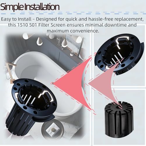 Image of Compatible with E-Z Lock Filter Screen Replacement, 1510-501 Filter Replacement, DIM01510-501 Filter Screen, 3.65 inchx3.55 inchx3.15 inch Filter Screen, E-Z Lock System Filter, Durable Filter Screen Replacement