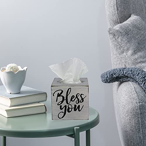 Youngs-Inc-Wood-Bless-You-Tissue-Box-Cover-Tissue-Holder-for-Farmhouse-Bathroom-Decor-Charming-Rustic-Bathroom-Decor-6-L-x-6-W-x-6-H Youngs Inc Wood Bless You Tissue Box Cover Tissue Holder for Farmhouse Bathroom Decor Charming Rustic Bathroom Decor 6 L x 6 W x 6 H