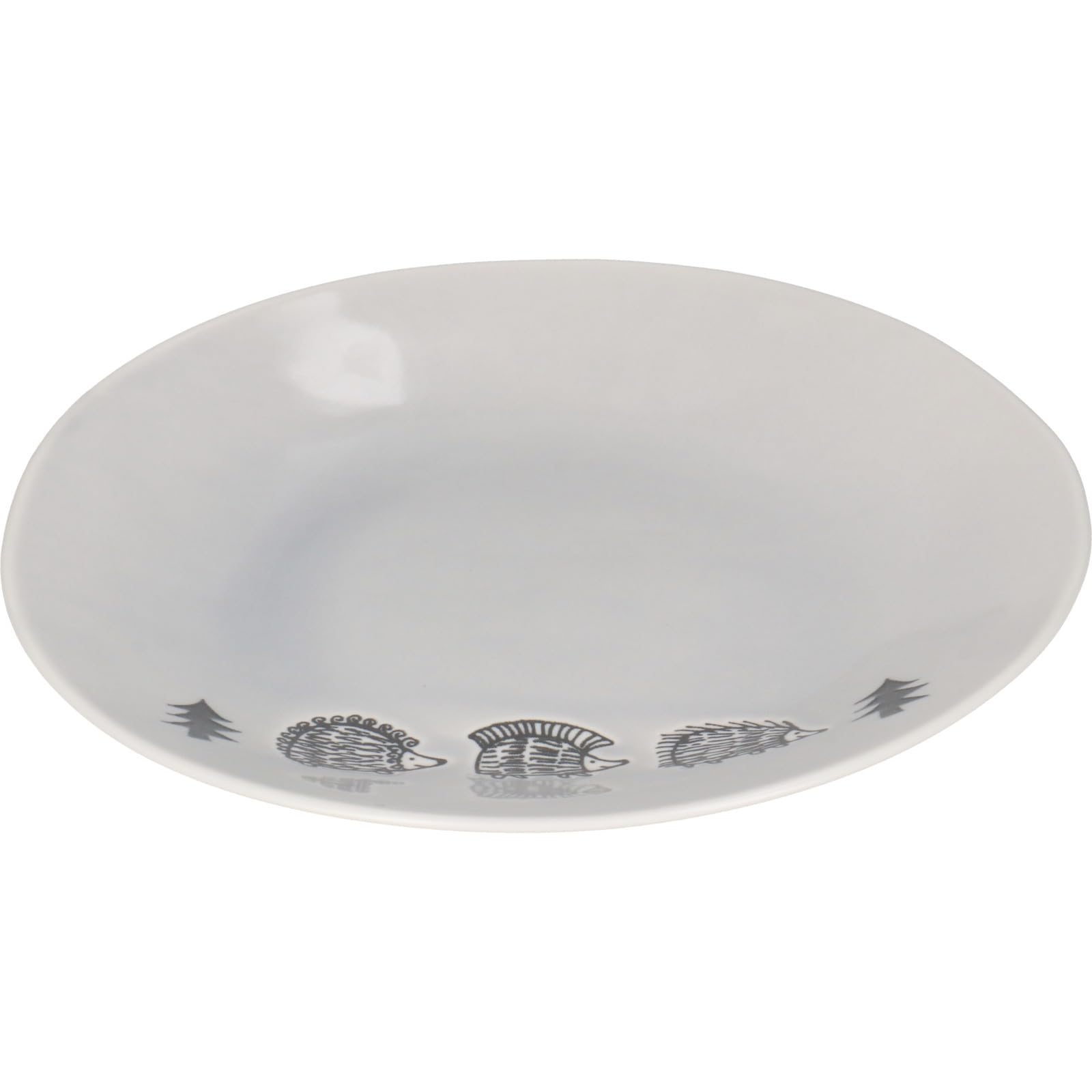 Lisa Larson Plate Plate, 7.5 inches (19 cm), Stroll, Gray, Made in Japan