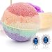 Bath Bomb Deluxe 8oz. And Surprise Jewelry Made in USA, Perfect for Bubble Spa Bath. Handmade Birthday Mothers Day Gifts For Women & Kids (Rainbow Sherbert)