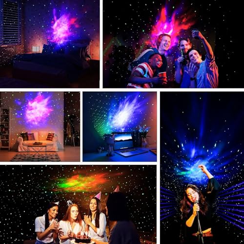 Image of Desidiya Astronaut Galaxy Projector - Starry Night Light with Adjustable Projection, Remote Control for Kids & Adults, Bedroom & Party Decor