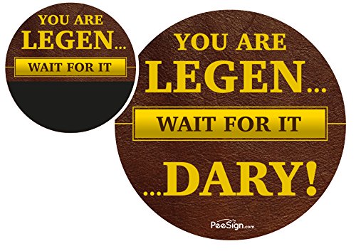 PEESIGN Pegatinas autoadhesivas para inodoro - Calcomania sticker para urinario HIMYM "Legendary"