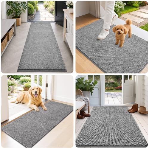 Image of Washable Kitchen Rug 32 inch x 72 inch Rectangular, Non Slip Absorbent Indoor Entryway Runner Rug for Floor, Laundry, Bathroom, Bedroom (Roll Packing)