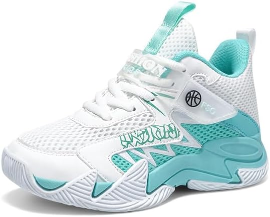 Unisex Kids Basketball Shoes Boys Girls Fashion Athletic Sneakers | Breathable Mesh Upper, High Top, Air Cushion, Lightweight All Day Comfort