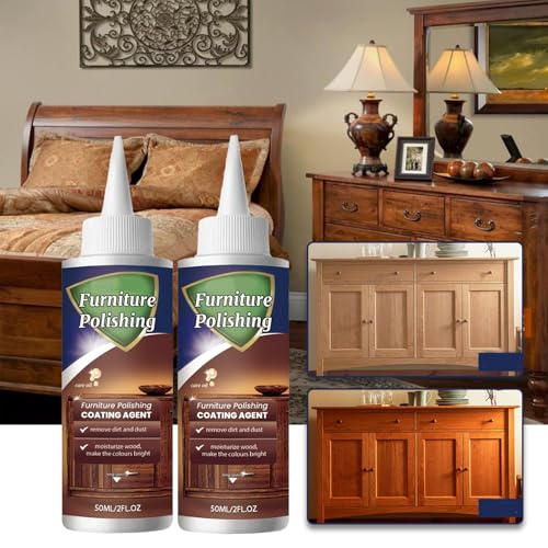 Nano Crystal Coating Agent for Tile & Furniture, Nanometer Crystal Plating Agent - Gentle No Hurt Hands, Coating of Stone Nanocrystals, Scratch Repair Marble Stain Remover (2, For wood products)