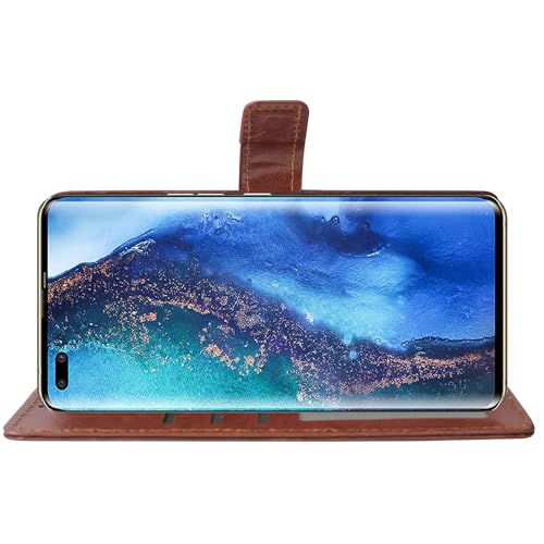 Image of Amazon Brand - Solimo Flip Leather Mobile Cover (Soft, Flexible & Kickstand Back case) Compatible for Tecno Phantom X 4G (Brown)
