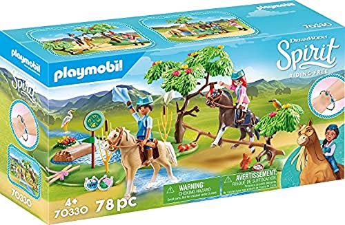 PLAYMOBIL DreamWorks Spirit 70330 Desafío en el Río con PRU y Chica Linda, A Partir de 4 Años