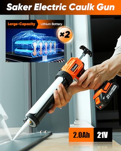Saker Electric Caulking Gun Cordless Caulk Gun Drip-free - image 2