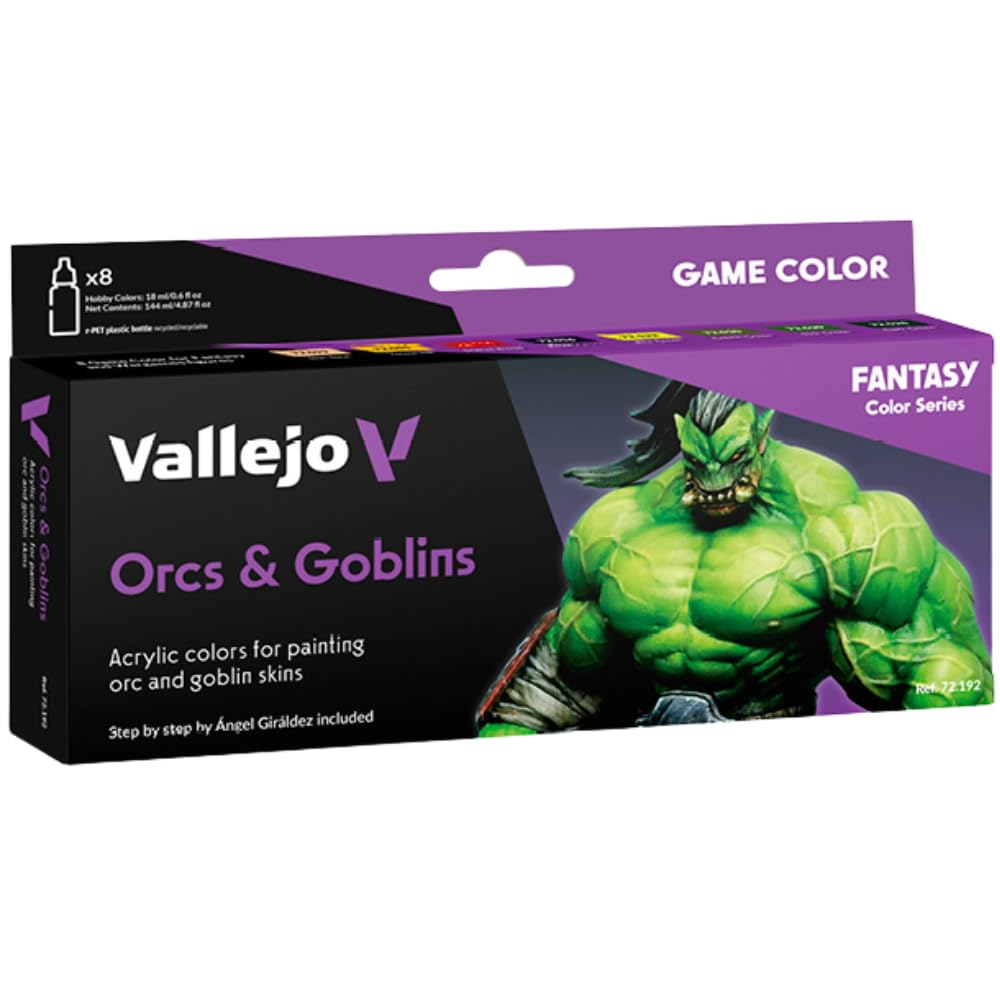 VallejoAV Game Color -Set - Orcs & Goblins,17 ml (Pack of 8)