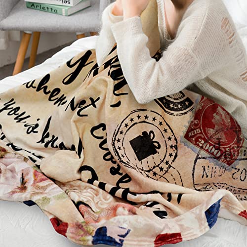 to My Mom Blanket Christmas Birthday Gifts for Mom from Daughter Son Personalized Soft Cozy Envelope Throw Blanket Gifts for Mom 50×60