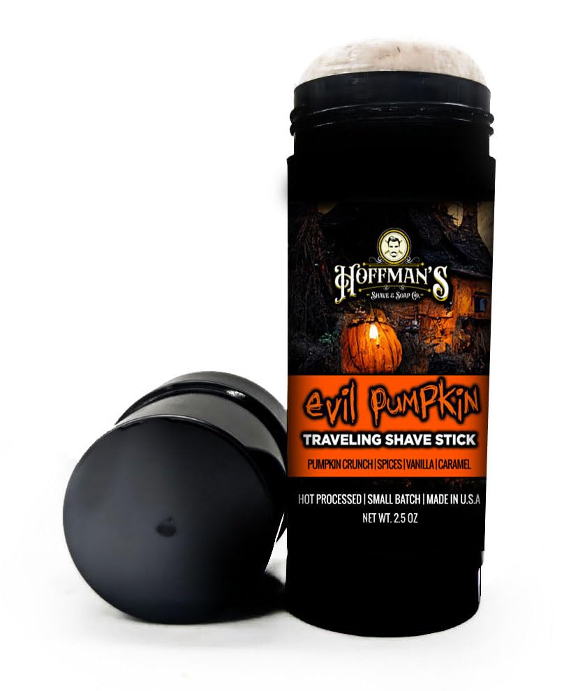 Evil Pumpkin 4oz Tallow Shave Soap & 2.5oz Traveling Shave Stick 2.5oz Bundle