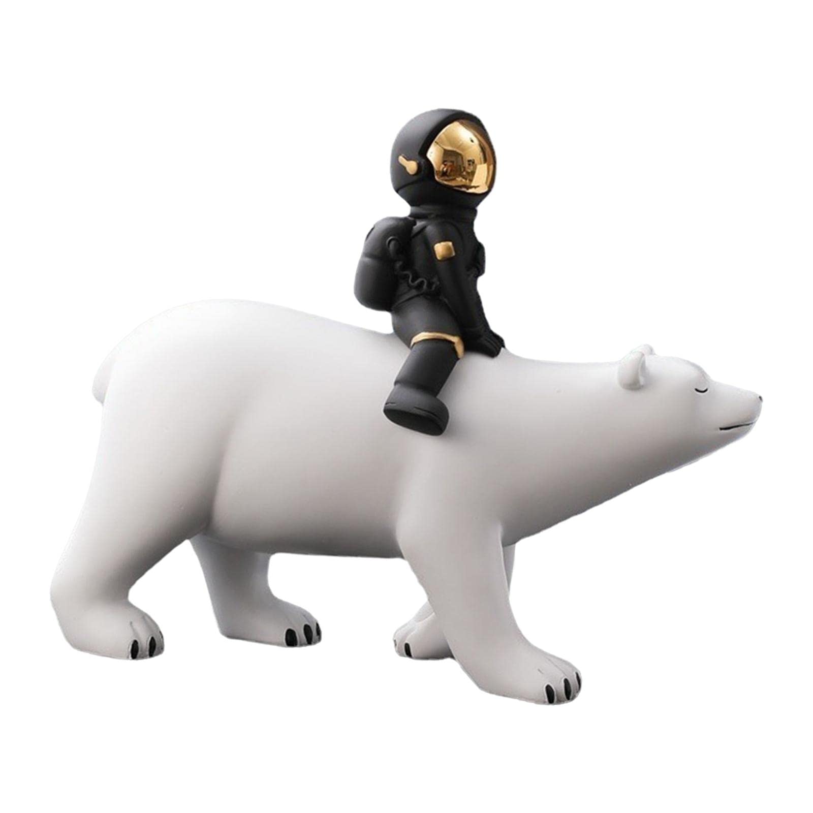 Lindas estatuas de astronauta pequeñas escultura figuras de decoración de mesa regalo de fiesta (B)