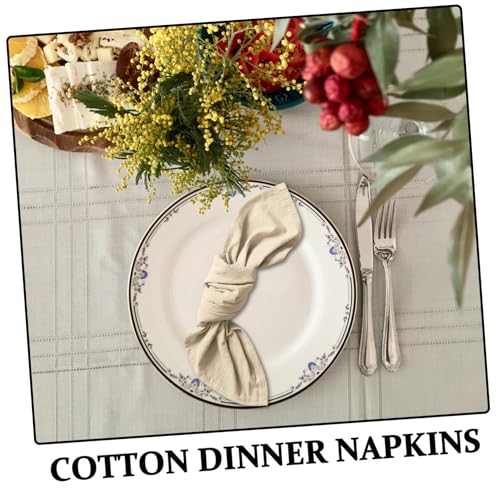 Serviettes de table coton lavables 12 pièces pour dîners sans taches