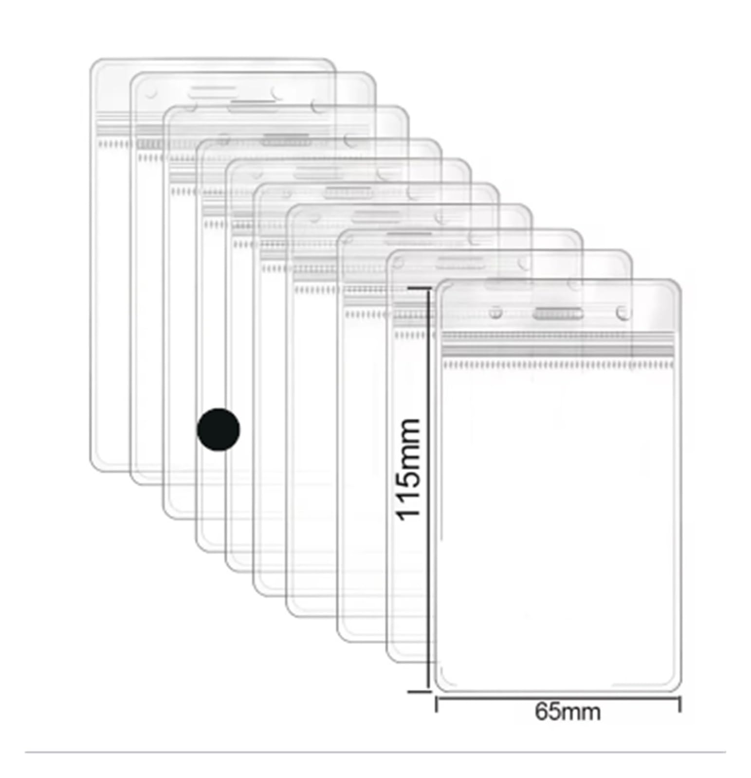 Namensschild-Halter, 100 Stück, transparent, Arbeitserlaubnis, Schlüsselband-Set für Mitarbeiter, Ausweishalter, Ausstellung, Ausweis, Namensschilder, Kartenhüllen