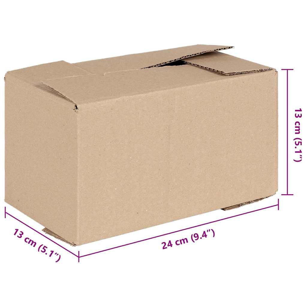 Lot de 50 boîtes pliantes en carton, 24 x 13 x 13 cm
