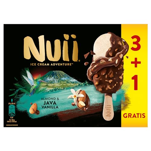 Nuii Bombón, Almendrado con Vainilla de Java, 4 x 90ml (Congelado)