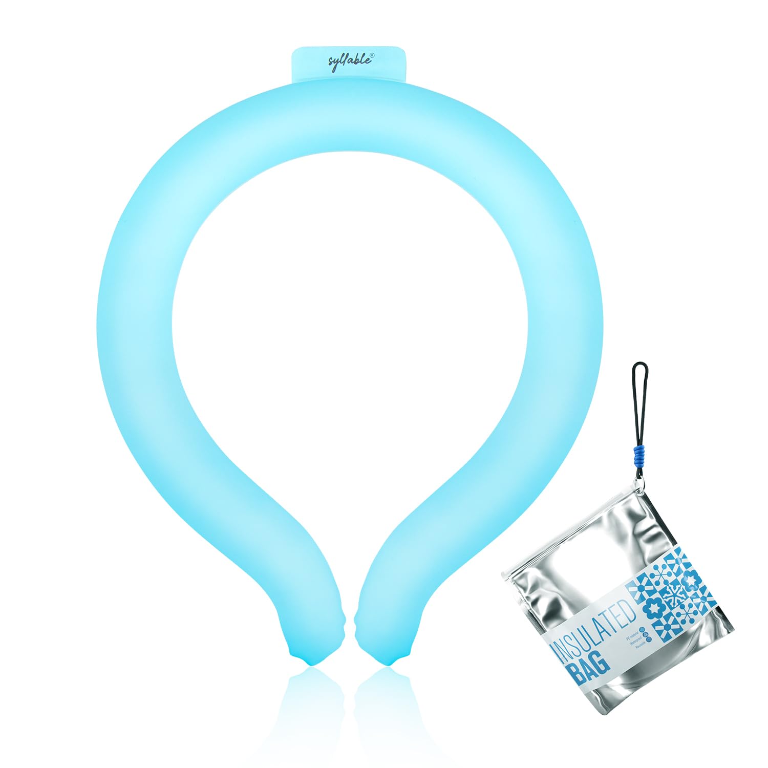 Neck Cooling Tube with Insulated Bag, Reusable Neck Coolers Wearable Body Cooling Products for Hot Weather in Summer