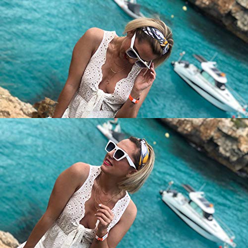 Image of DRESHOW 4 Pack Boho Fashion Turban Headbands for Women Girls Flower Printed Plastic Head Band Vintage Cross Hair Accessories