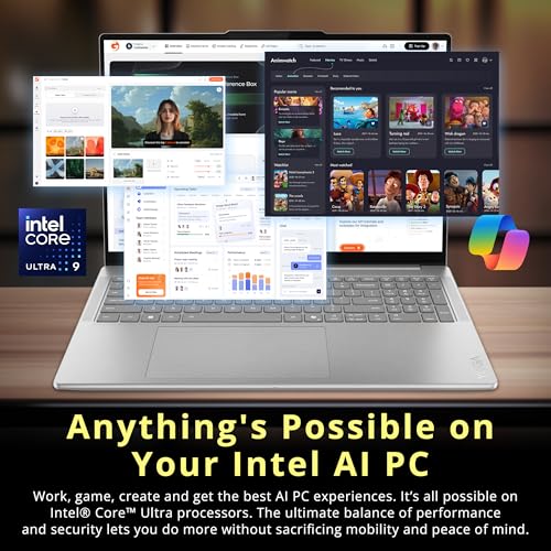 Image of Lenovo Yoga Pro 9i 16 inch 2.8K OLED Touchscreen Laptop, Intel Ultra 9 285H, NVIDIA GeForce RTX 5050, 32GB RAM, 5TB Storage(4TB SSD+1TB Docking Station), Backlit Keyboard, Wi-Fi 7, Win 11 Pro, Grey