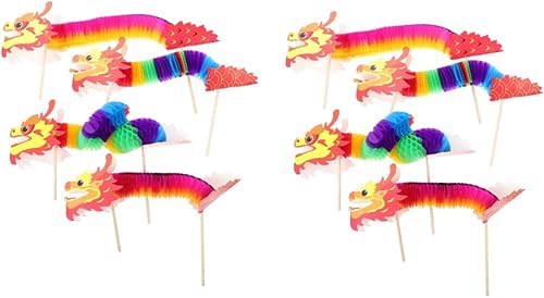 Didiseaon 8 juegos de manualidades para niños, guirnalda de dragón de año nuevo chino 2024 decoración de festival de primavera 2024 Año Nuevo DIY