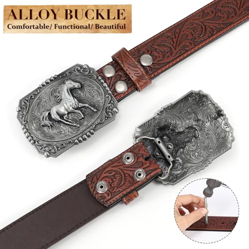 Cowboy Belts for Men Women Cowgirl Belt Western Country Belts for Jeans Christmas Gifts2