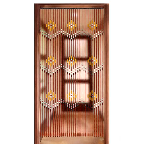 EEYBLAEEY Wooden Beaded Curtain 31 Strands 35.4 x 86.6 Door String Curtains Beads Hanging Fringe Room Divider Curtain for Doorways Hallway Entrance Multi-Scenario