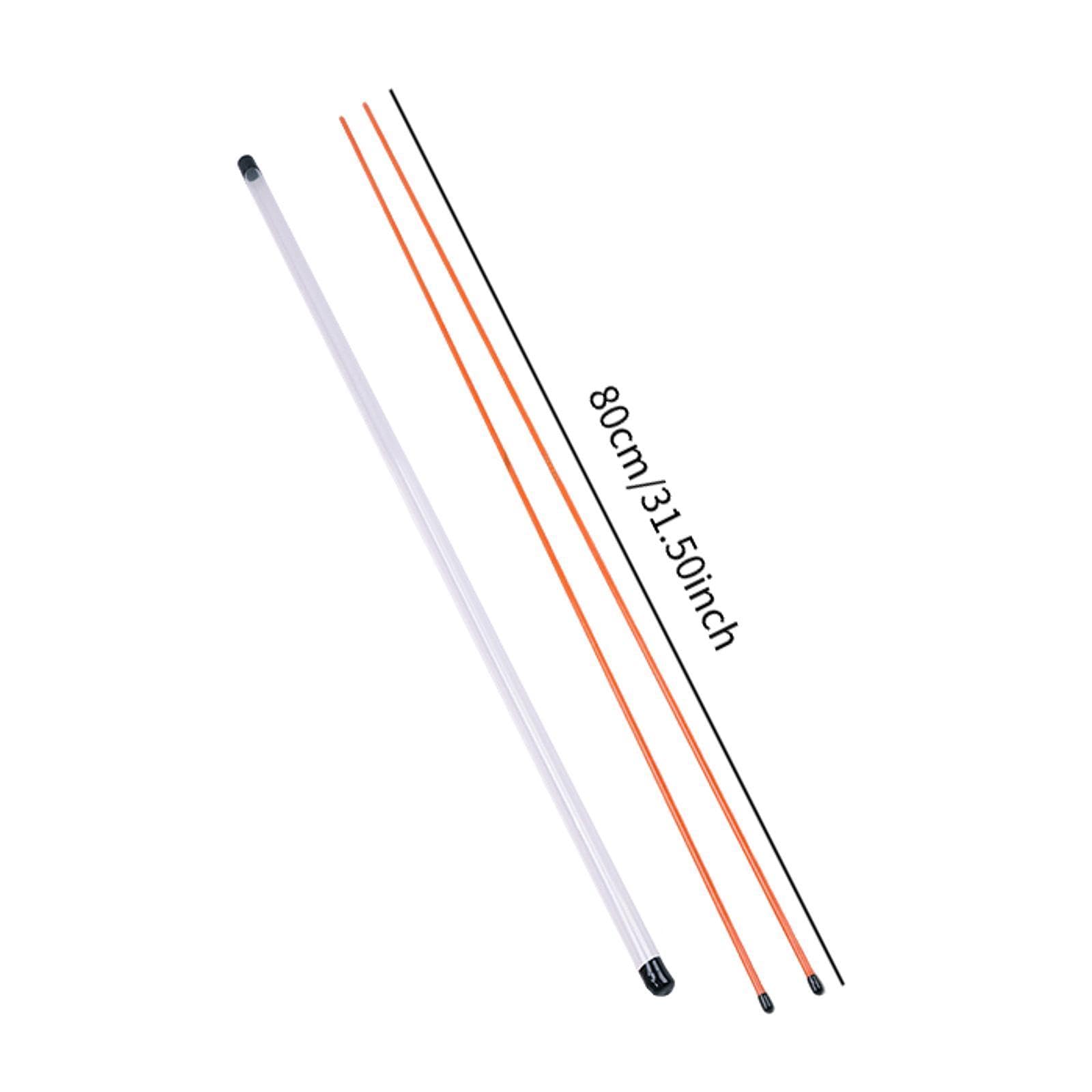 rockible 2X Golf Alignment Sticks Swing Trainer Posture Correction Portable with Clear Tube Case Alignment Rods for Aiming Putting