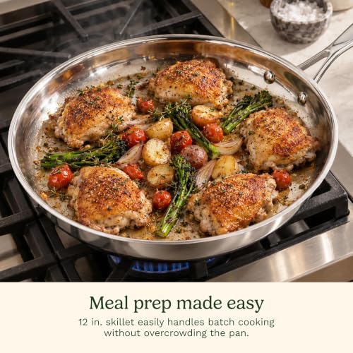 Cuisinart 12 Inch Skillet with Glass Cover, Chef's Classic Collection, 722-30G - image 8