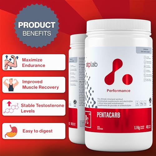 Image of ATP LAB Pentacarb 1.1kg Powder 40-Servings - Unflavoured, Carbohydrate and Electrolyte, Energy and Endurance, Ideal for Post-Workout Recovery, Easy Mixing Formula for Active Lifestyles