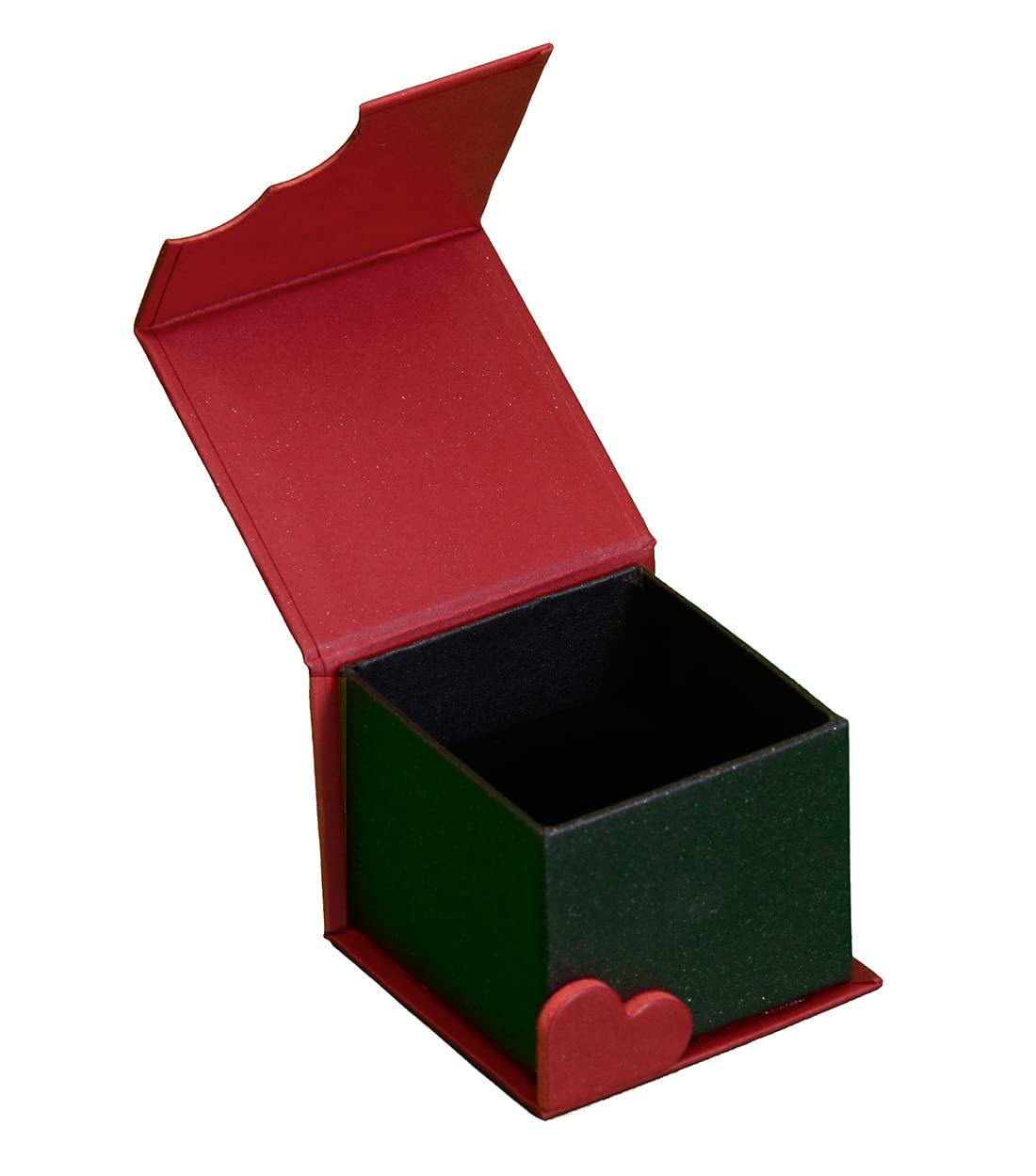 ZIRKONIA Scatola Regalo Gioielli – Diverse Dimensioni – Organizzatore Scatola Regalo per Orecchini, Bracciale, Collana, Colori Rosso e Nero con Glitter (Orecchini, Anello, 24 Scatole
