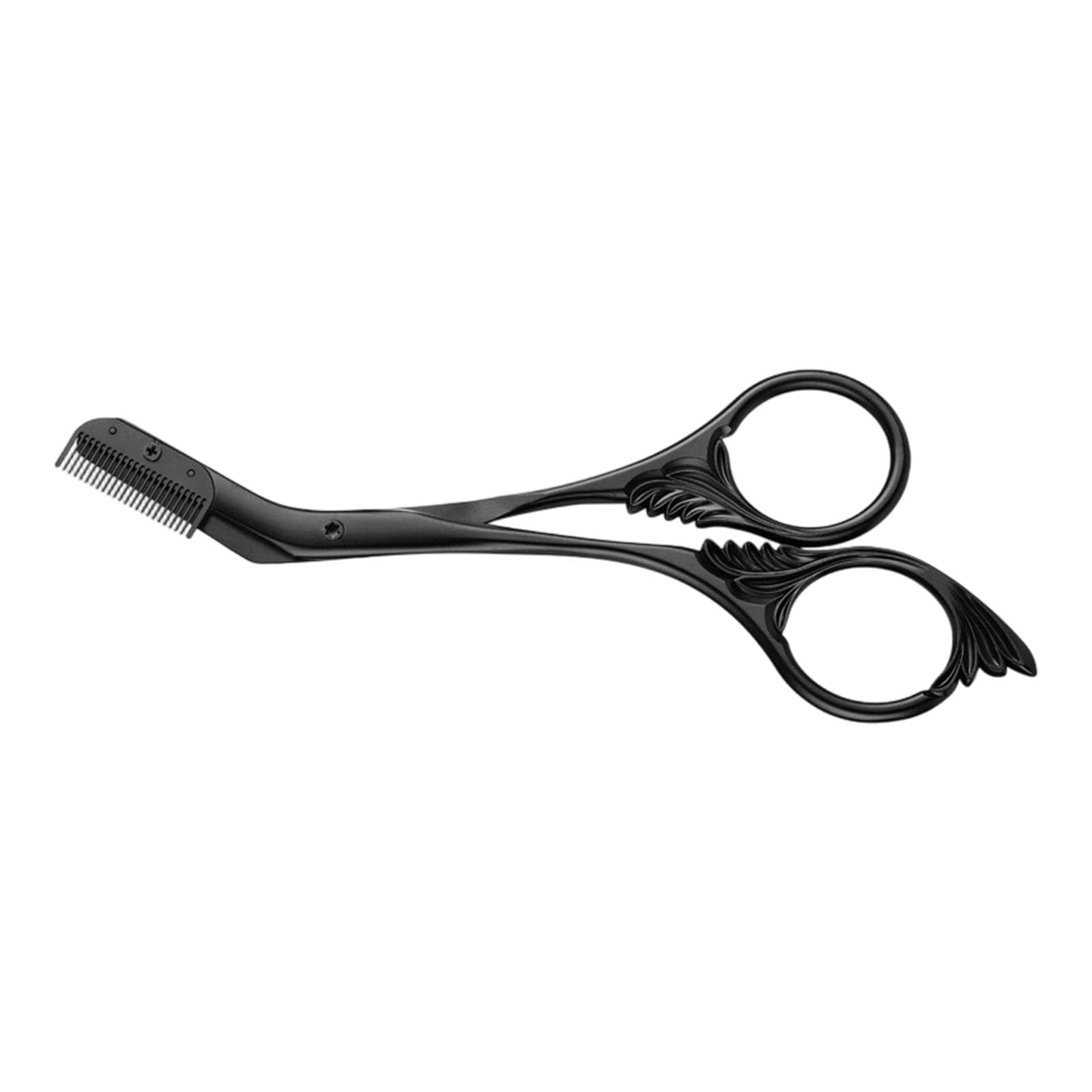Ergonomic Stainless Steel Eyebrow Trimmer Scissors with Comb for Natural Shaping Eyebrow Trimmer with Comb