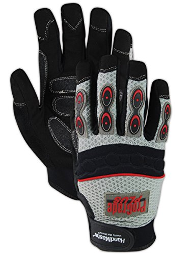 MAGID PGP40T ProGrade Plus Synthetic Leather Palm Glove with Neoprene Finger Guard, Work, Medium (12 Pair)